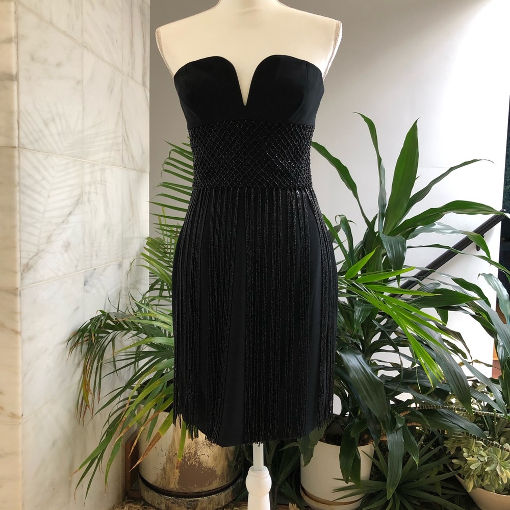 Niteline Black Strapless Cocktail Dress